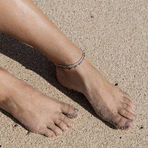 Pineapple Island All Dainty Colourful Beaded Anklet - Turquoise
