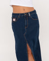 Rusty Celeste Low Rise Denim Maxi Skirt