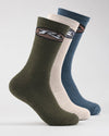 Rusty High Times Mid Calf 3-Sock Pack - Multi