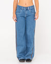 Rusty Flip Mommy low rise wide leg denim pant