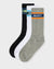 Rusty Pit Crew Mid Calf 3-sock Pack