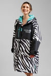 White Water Adults Hard Shell Robe - zebra