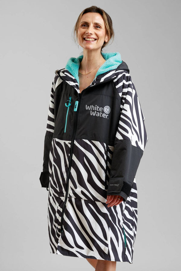 White Water Adults Hard Shell Robe - zebra