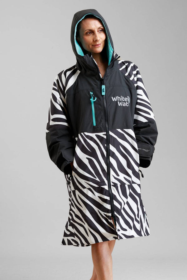 White Water Adults Hard Shell Robe - zebra