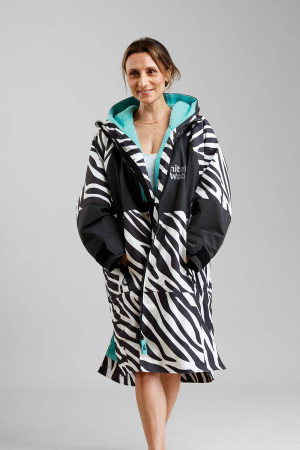 White Water Adults Hard Shell Robe - zebra