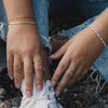 Pineapple island turquoise stone double ring