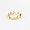 Pineapple Island Crashing Wave Ring - Gold