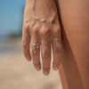 Pineapple Island Surfer Girl Double Wave Ring - Gold