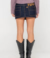 Rusty Risque Low Rise Denim Micro Skirt