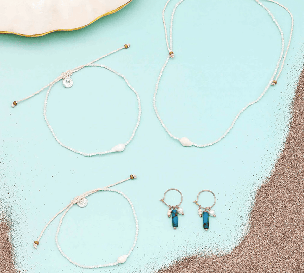 Pineapple Island Giada Sugati Beaded Hoop Earrings