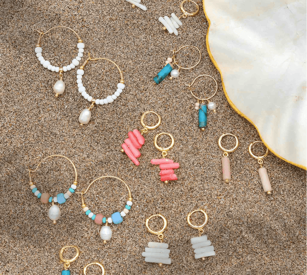 Pineapple Island Giada Pecahan Wire Hoop Earrings