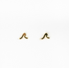 Pineapple Island gold wave stud earrings