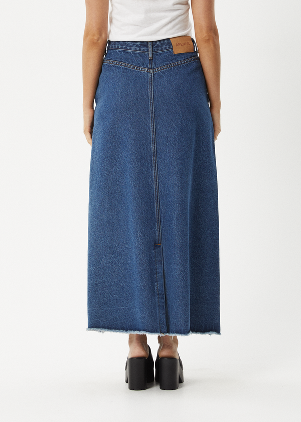 Afends Chichi- Denim Midi Skirt