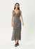 AFENDS Asta Seersucker Maxi Dress - Steel Check
