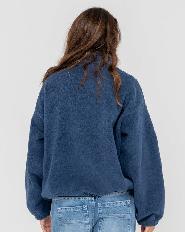 Rusty Two Tides Zip Through Sherpa Fleece