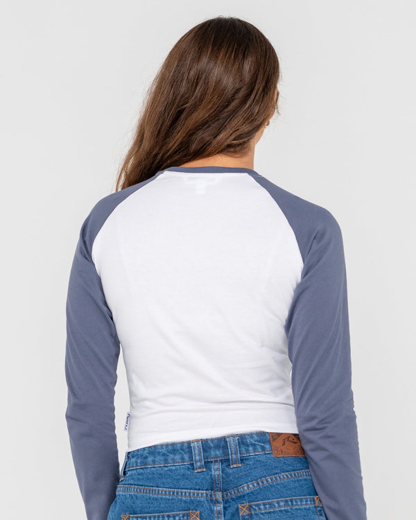 Rusty Heritage Long Sleeve Raglan Skimmer Tee