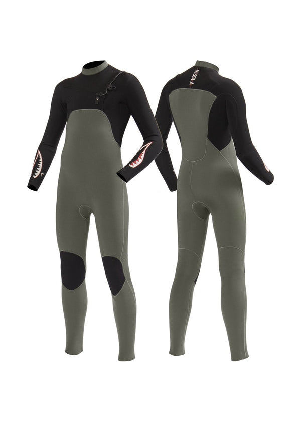 Vissla 7 Seas boys 3-2 full chest zip wetsuit