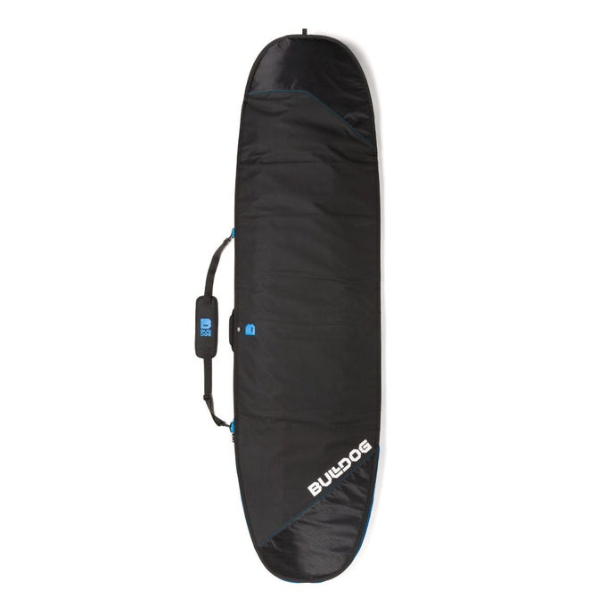 Bulldog Core Minimal Surfboard Bag 8'6, black exterior with padded handle.