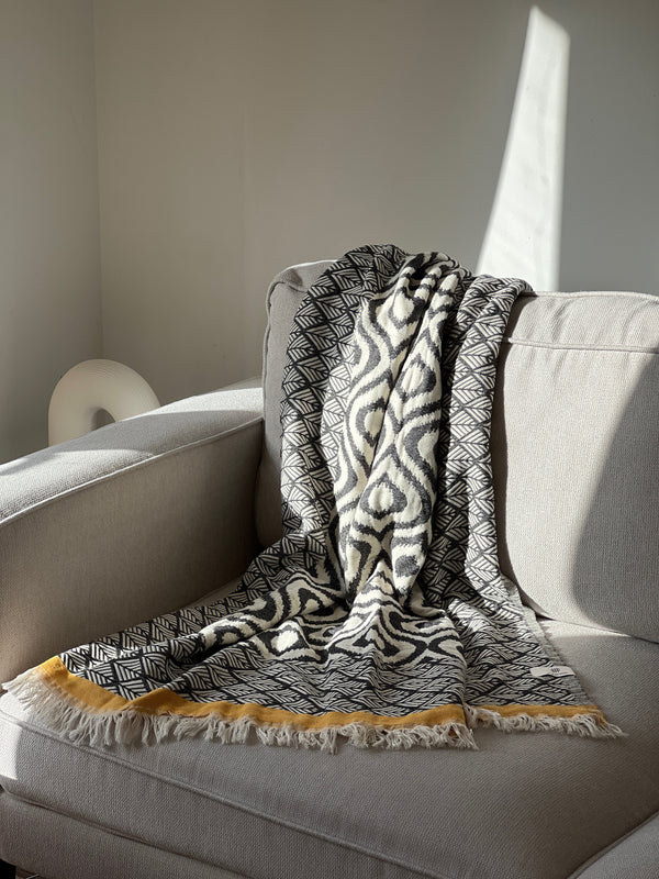 Weavico Turkish Throw & Blanket – 100% Cotton