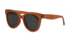 I-Sea Cleo sunglasses in maple frame with G15 polarized lenses, side angle.