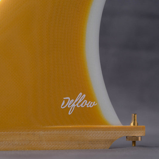 Deflow Cream 9.75" longboard fin - mustard