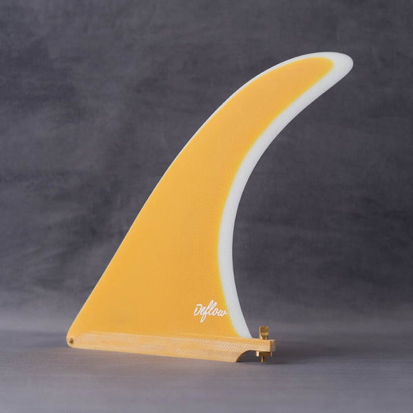 Cream 9.75" longboard fin - Mustard