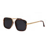 Side view of I-Sea Cruz sunglasses featuring tortoise frame and gold accents.