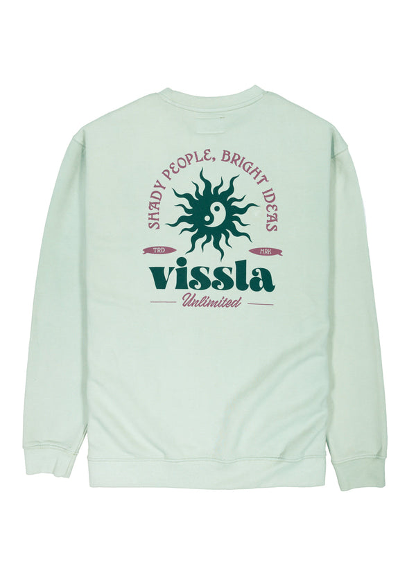 Vissla Bright Ideas Eco Fleece Crewneck in Agave