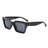 I-Sea Hendrix sunglasses with black frame and smoke polarized lenses, angled side view.