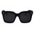 I-Sea Waverly sunglasses in matte black with G15 polarized lenses, front view.