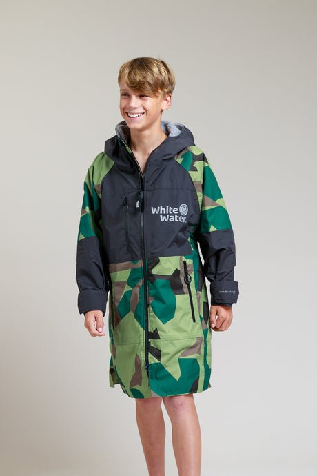 White Water Kids Hard Shell Robe - Camo