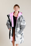 White Water Kids Hard Shell Robe - Arctic Camo/Pink