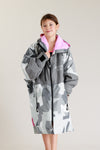 White Water Kids Hard Shell Robe - Arctic Camo/Pink