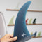 Deflow midhull 8.5" longboard fin - blue
