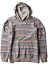 Vissla Trapper Boys Po Hoodie Fleece in Dune with striped design and front pocket.