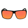 I-Sea Nick I sunglasses with black frame and red polarised lenses, front view.