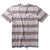 Vissla Olada Eco SS Pkt Tee in Dune with striped design and chest pocket.