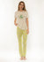 Sisstrevolution Mosscove Knit Pant in Palm Lime with vibrant pattern.