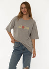 Sisstrevolution Aloha SS Knit Slouch Tee - Dark Grey Heather