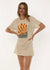 Sisstrevolution Sun and Sea SS Knit Dress Tee in Sea Salt with vibrant sun graphic.