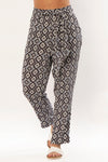 Sisstrevolution Tidal Wave WVN Pant in Starlight with floral pattern.