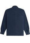 Back view of Vissla Peaks Sherpa Woven Shirt in Dark Naval with long sleeves.