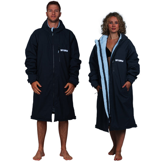 Story Change Robe - Navy/Blue