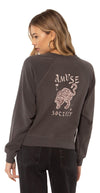 Amuse Society Wild me Knit pullover / charcoal