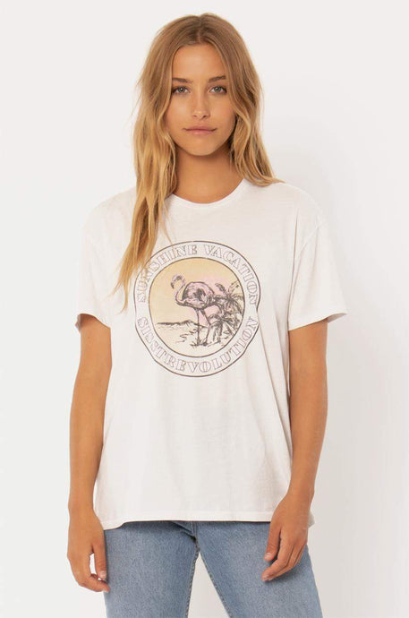 Sisstrevolution Sunshine Vacay tee shirt - white