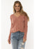 Sisstrevolution Sunburst Ls Knit Top / Rose water