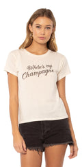 Amuse society Champagne knit tee shirt / vintage white