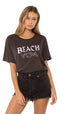 Amuse society Beach LAX knit tee shirt / charcoal