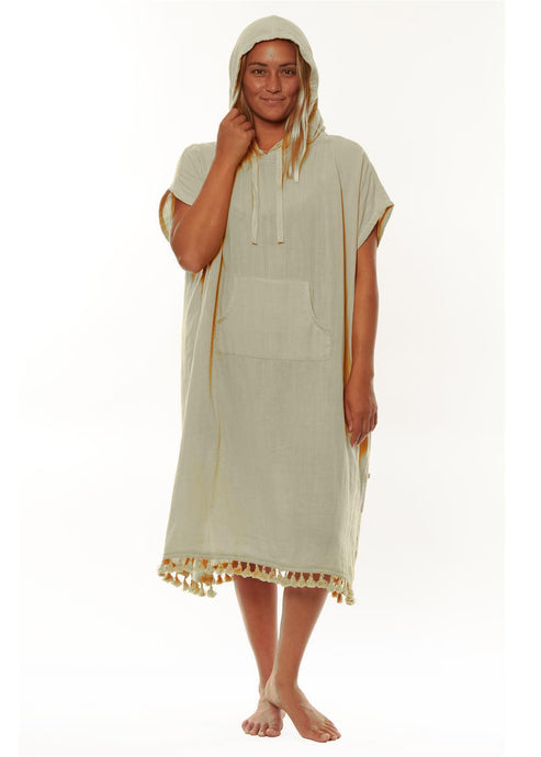 Sisstrevolution Sunny side Hooded Towel - palm green