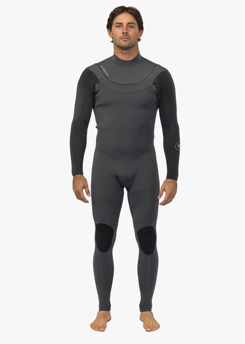 Vissla New Seas 4-3 V-Zip Wetsuit - Graphite